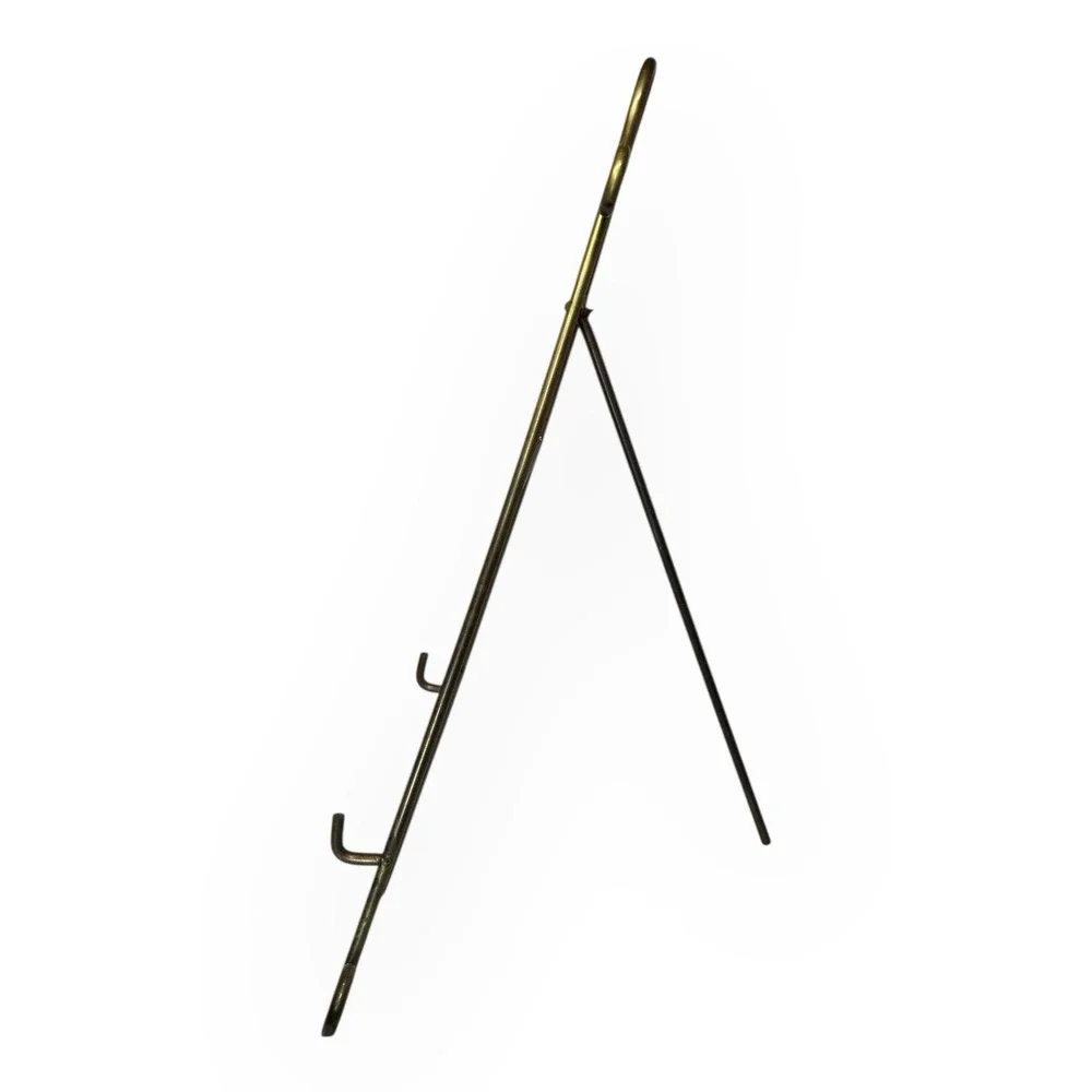 Vintage Solid Brass Adjustable Display Easel Stand Plate‎ Book Art Holder 17–19